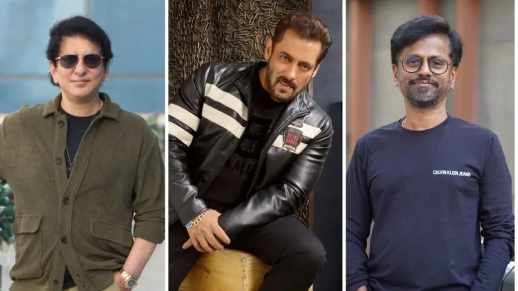 Salman Khan, Sajid Nadiadwala and AR Murugadoss
