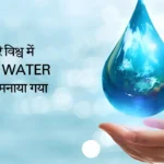 आज पुरे विश्व में World Water Day को मनाया गया